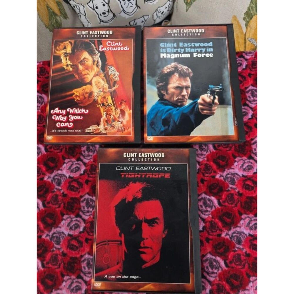 Clint Eastwood DVD Lot of 3 Magnum Force Any Which Way You Can Tightrope Retro